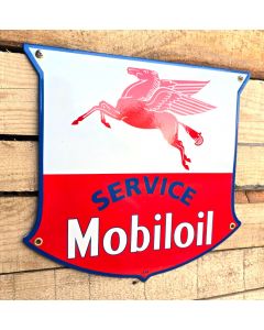 Mobiloil service sign emaljskylt