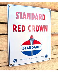 Standard Red Crown oil company emaljskylt