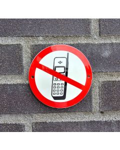 Mobiltelefon förbudsskylt