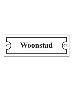 Namnskylt modell Bostadsstad