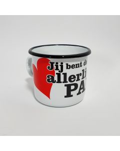 Emalj kära pappa mugg