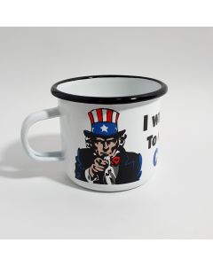 Emaljmugg I want you to drink