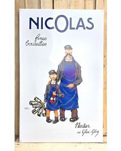 Nicolas Nectar et Glou-Glou emaljskylt