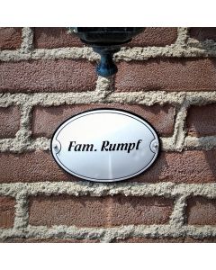 Namnskylt krökt med kant + ram