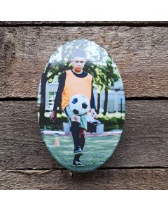 Foto på emalj oval form vertikalt