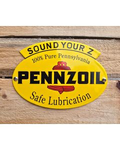Pennzoil Ljud ditt Z-emaljskylt