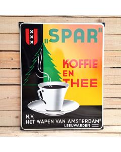 Reklamskylt för Spar koffie en Thee