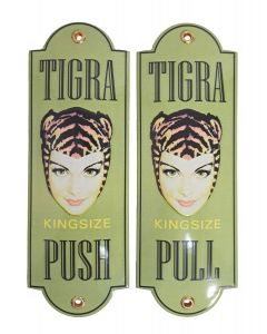 Emalj dörrstolpar Tigra set
