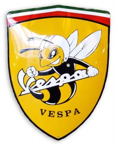 Vespa sköld Utskuren
