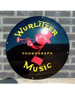 Wurlitzer phonograph music emaljskylt