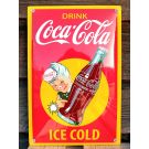 Emalj reklamskylt Coca Cola