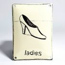 Toalettskylt Ladies sko