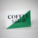 Coffeeshop vergunning emaille bord