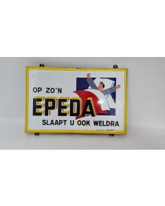 EPEDA slaapt u ook weldra emaljskylt gammal