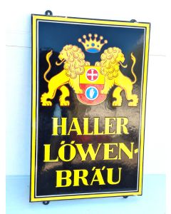 Haller Löwen Brau emalj