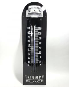 Emaille thermometer Triumph TR3 GROOT