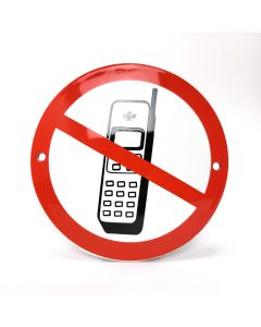 Mobiltelefon förbudsskylt