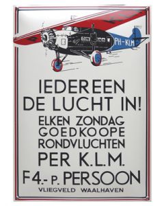 Emalj väggreklam KLM
