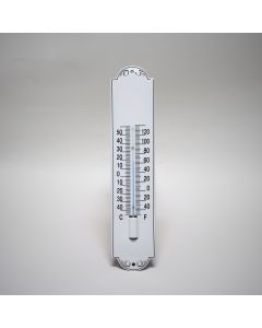 Termometer Vit/Svart med dekoration