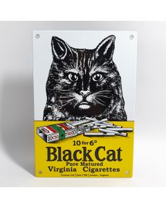 Emalj reklamskylt Black Cat