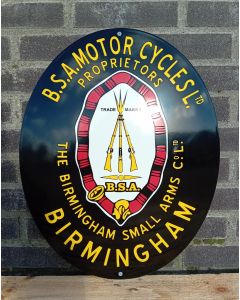 BSA motor cycles emaljskyltar