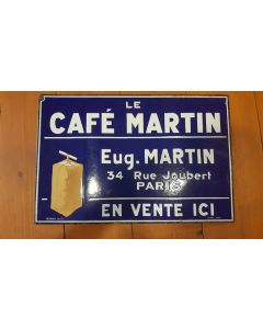 Cafe le martin dubbelsidig emaljskyt