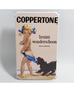 Emalj reklamskylt Coppertone