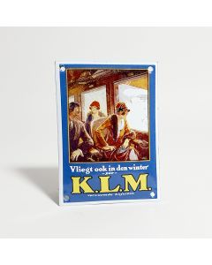 KLM vinter nostalgisk emalj