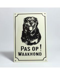 Emaille waakhond bord Rottweiler