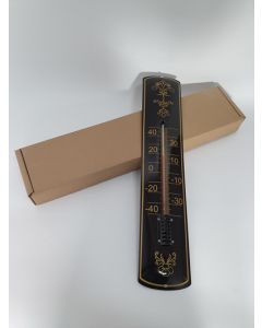 Termometer emalj Dekoration guld / svart