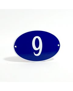 Husnummer oval med kant