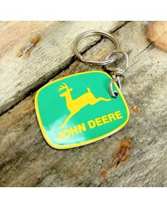 John Deere emalj nyckelring