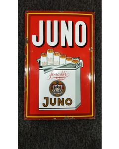 Emalj reklamskylt Juno