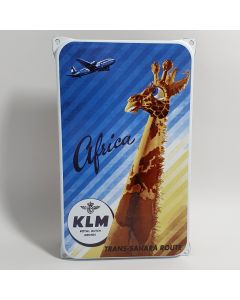 Emalj reklamskylt KLM Africa