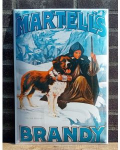 Emalj väggreklam Martells Brandy