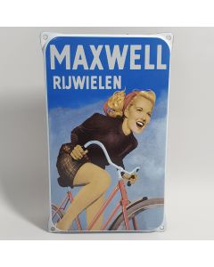 Emalj reklamskylt Maxwell