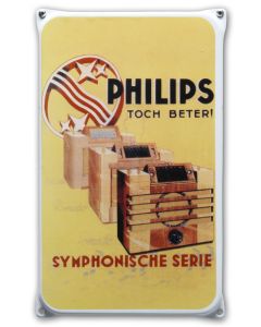 Emalj reklamskylt Philips radio