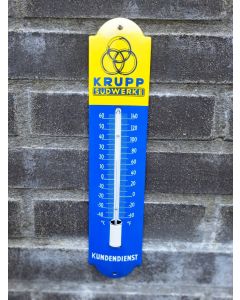 Thermometer Krupp Südwerke kundendienst 6,5x30cm Emaille