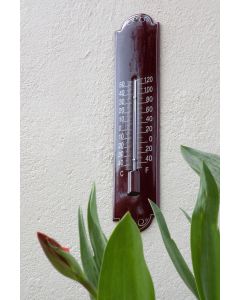Termometer Bordeaux/Kräm med dekoration