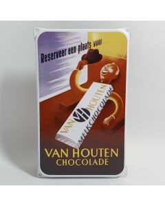 Emalj reklamskylt Van Houten