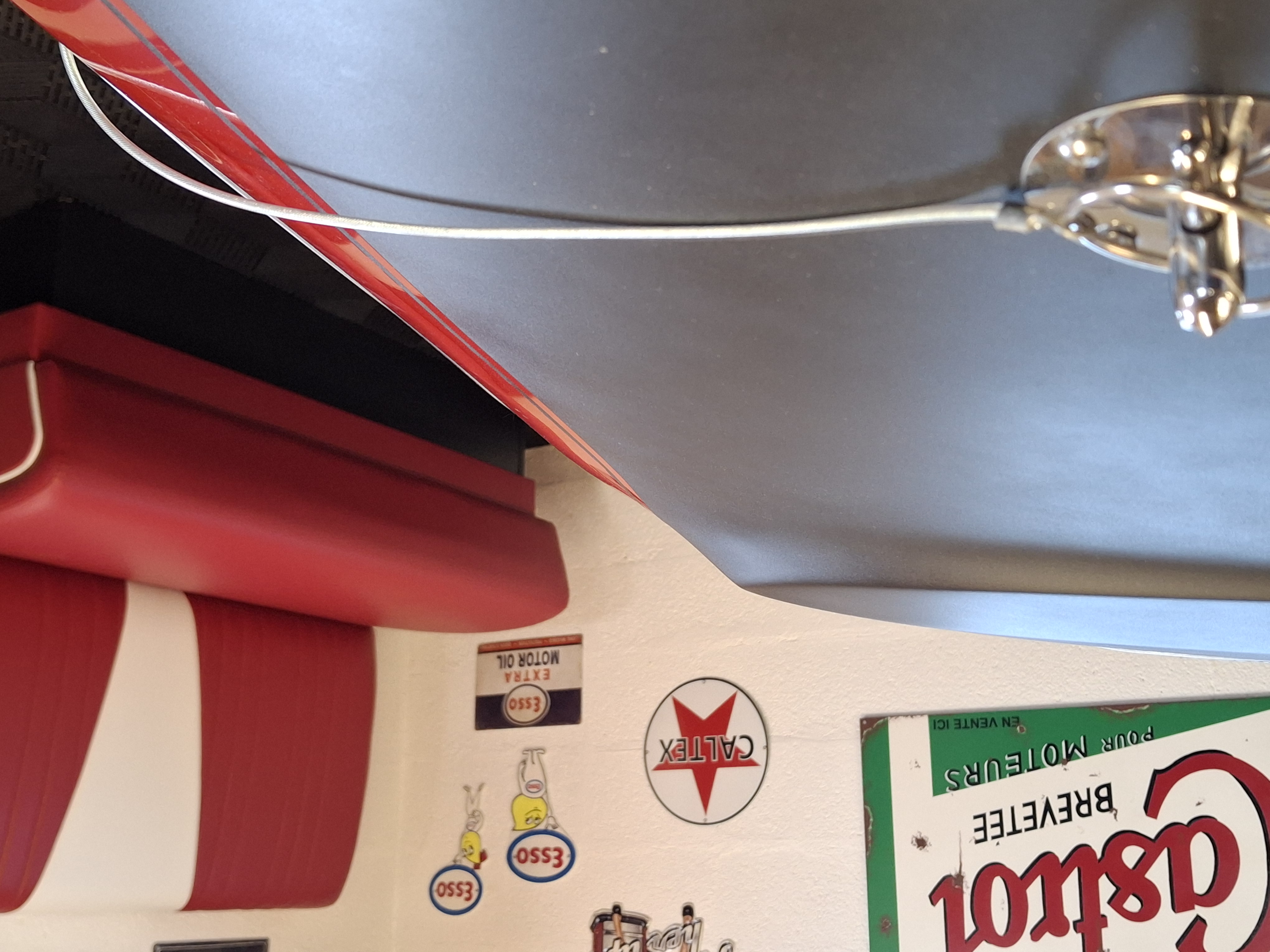 Caltex platt rund emaljskylt