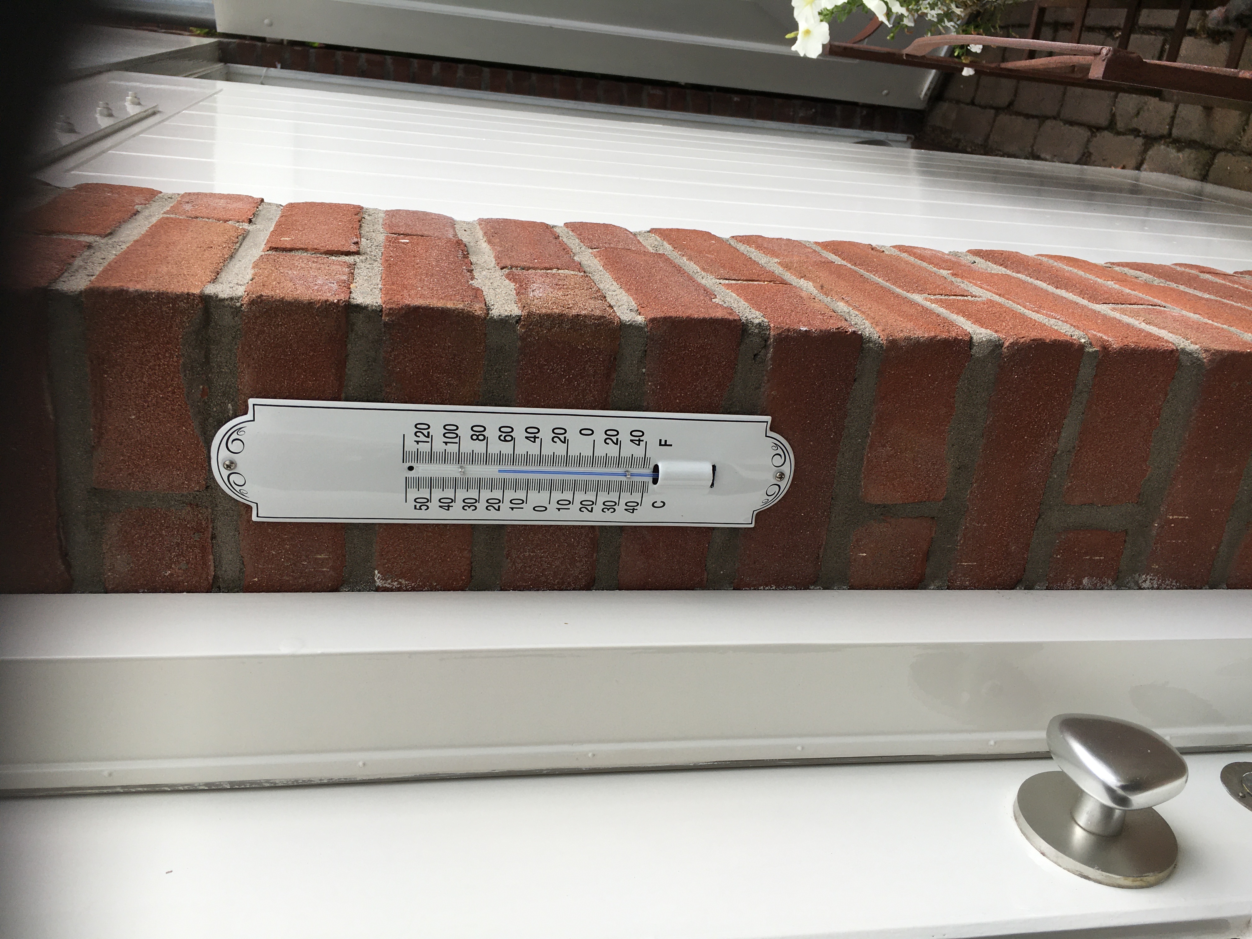 Termometer Vit/Svart med dekoration