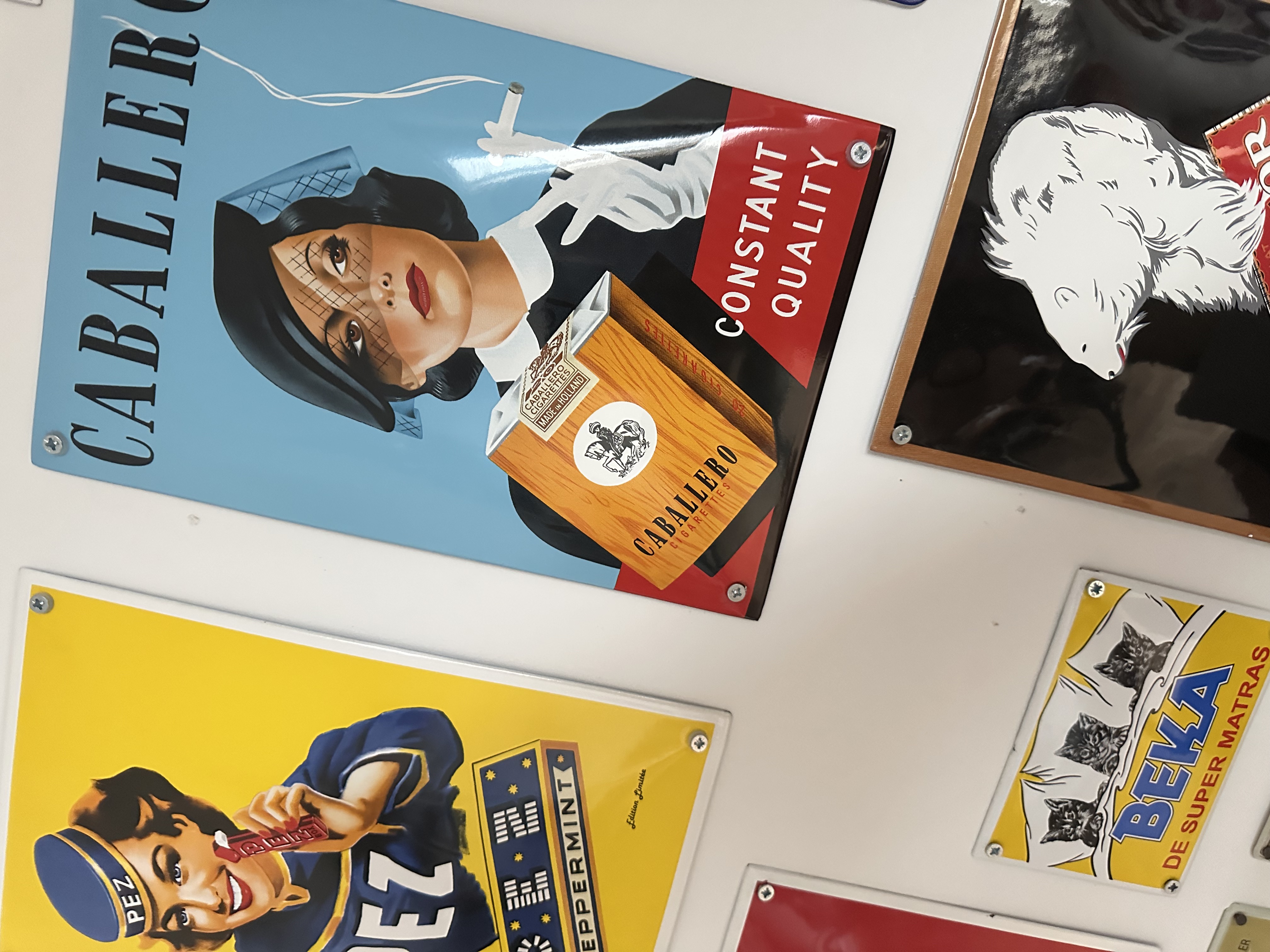 Emalj reklamskylt Caballero cigaretter